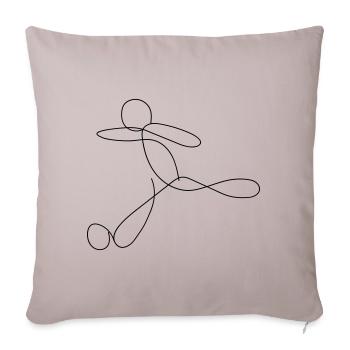 Football Line Art - Sofa pillowcase 17,3'' x 17,3'' (45 x 45 cm) - light taupe - Front