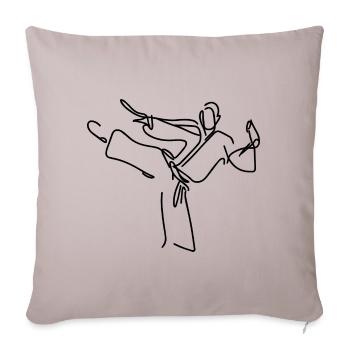 Karatéka - Housse de coussin décorative 45 x 45 cm - taupe clair - Devant
