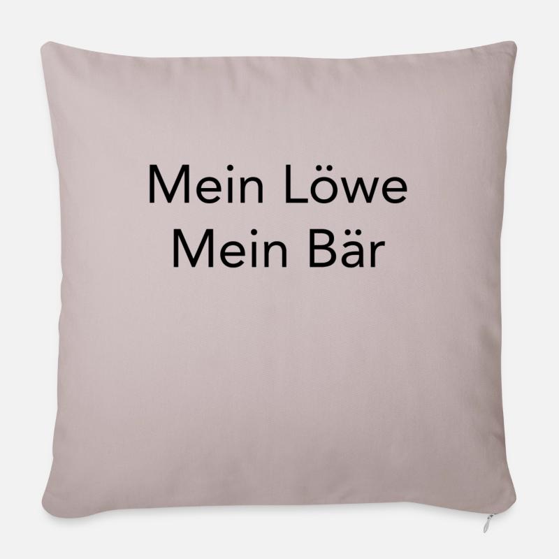 mein löwe - Sofakissenbezug 45 x 45 cm - helles Taupe