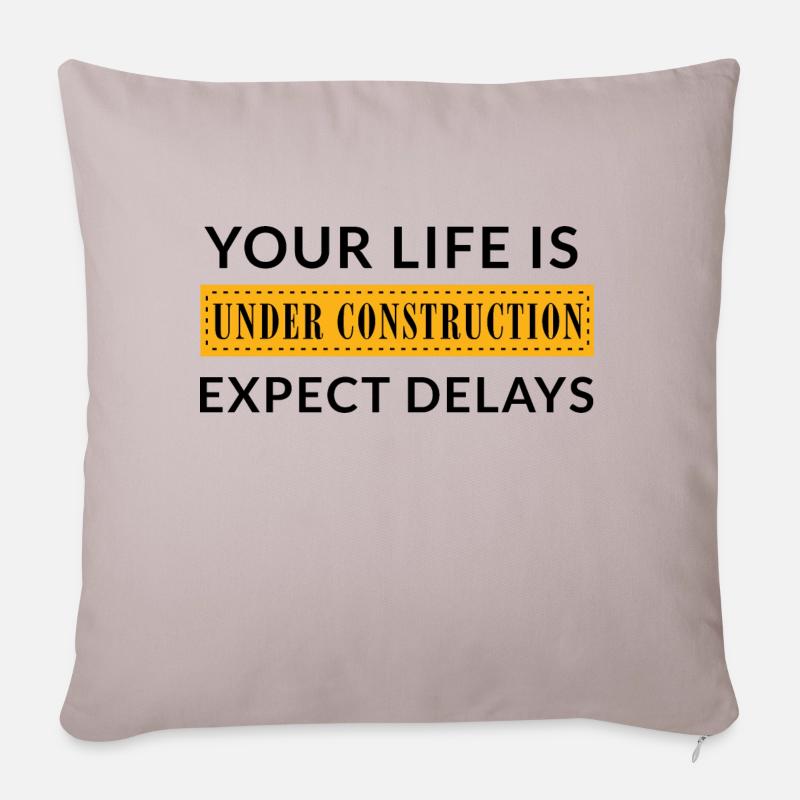 Under Construction - Sofa pillowcase 17,3'' x 17,3'' (45 x 45 cm) - light taupe