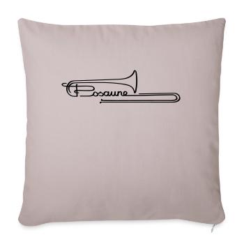 Trombone 2 - Housse de coussin décorative 45 x 45 cm - taupe clair - Devant