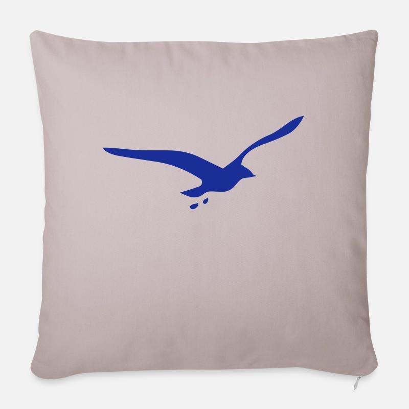 Möwe - Sofakissenbezug 45 x 45 cm - helles Taupe