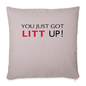 LITT UP! - Sofakissenbezug 45 x 45 cm - helles Taupe - Vorne