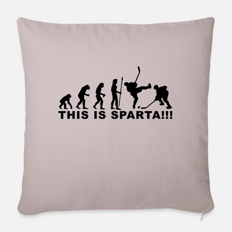 evolution_icehockey4 - Housse de coussin décorative 45 x 45 cm - taupe clair