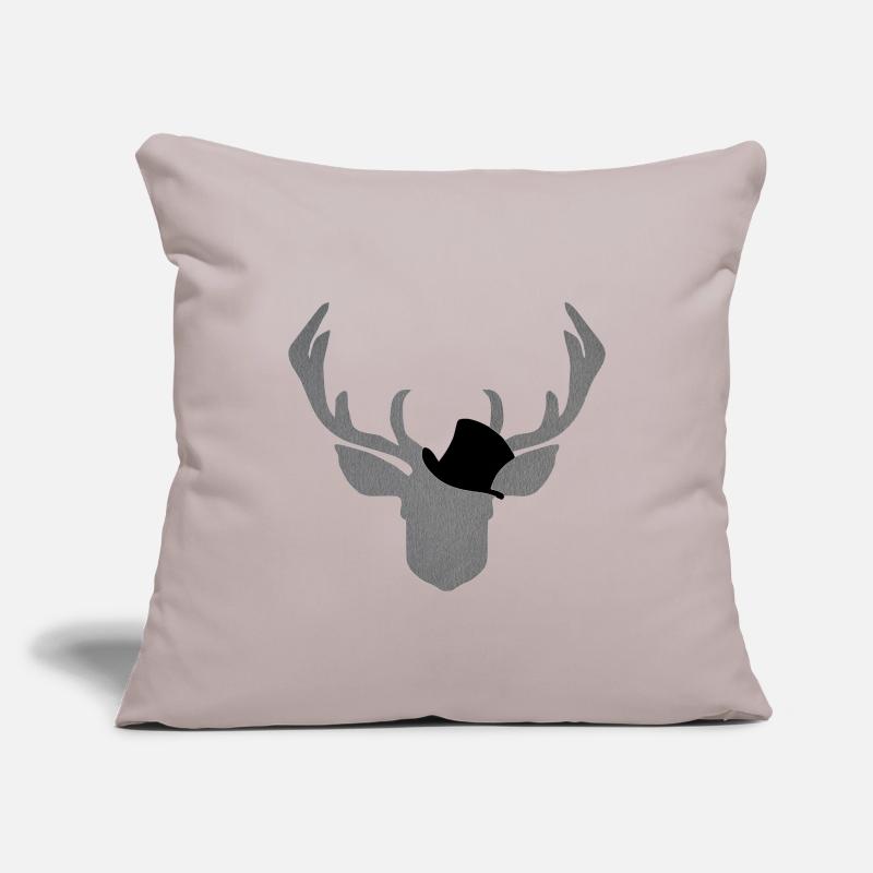 Deer with cylinder black with texture costume Sofa pillowcase 17,3'' x 17,3'' (45 x 45 cm)