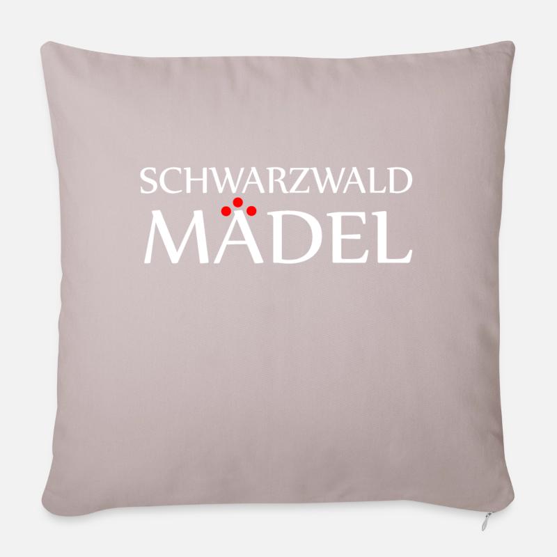 Schwarzwald - Sofakissenbezug 45 x 45 cm - helles Taupe