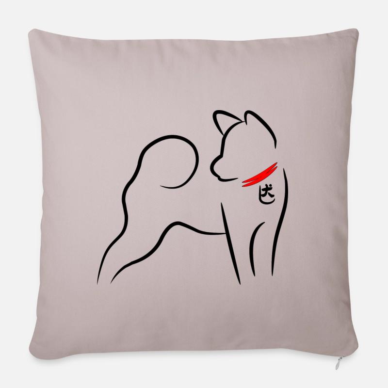 Shibainu - Sofakissenbezug 45 x 45 cm - helles Taupe
