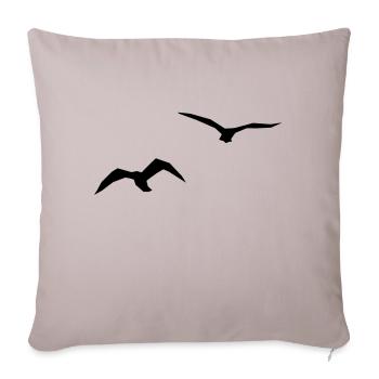 Birds - Sofa pillowcase 17,3'' x 17,3'' (45 x 45 cm) - light taupe - Front