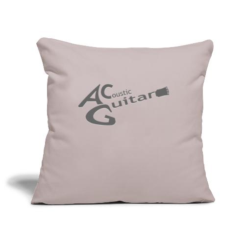 Acoustic Guitar Logo - Gray - Sofa pillowcase 17,3'' x 17,3'' (45 x 45 cm)