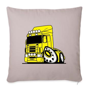 Camion V8 Vabis - Housse de coussin décorative 45 x 45 cm - taupe clair - Devant