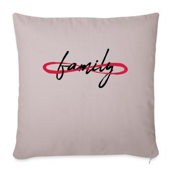 Icône Famille infinie - Housse de coussin décorative 45 x 45 cm - taupe clair - Devant