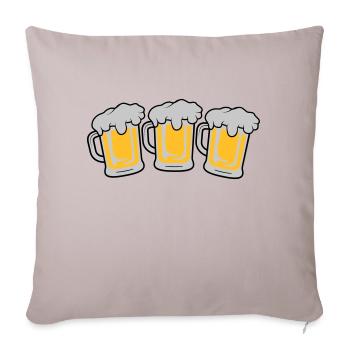 3 Maßkrug - Sofakissenbezug 45 x 45 cm - helles Taupe - Vorne