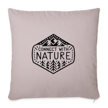 Connect with nature - Sofa pillowcase 17,3'' x 17,3'' (45 x 45 cm) - light taupe - Front
