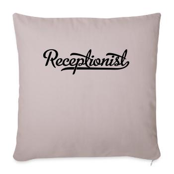 Réceptionniste - Housse de coussin décorative 45 x 45 cm - taupe clair - Devant