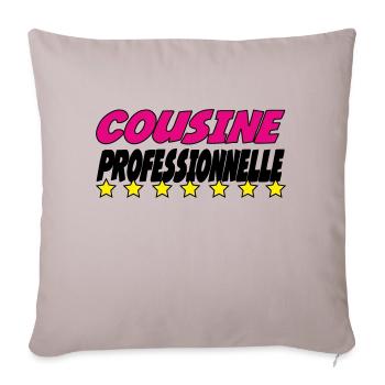 PROFESSIONAL COUSIN - Sofa pillowcase 17,3'' x 17,3'' (45 x 45 cm) - light taupe - Front