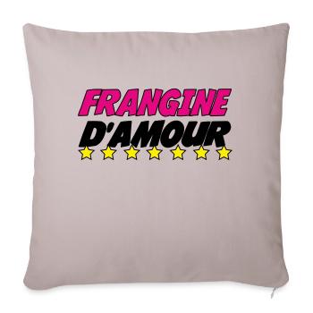 FRANGINE d'amour - Housse de coussin décorative 45 x 45 cm - taupe clair - Devant