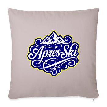 Apres Ski Berge Alpen - Sofakissenbezug 45 x 45 cm - helles Taupe - Vorne
