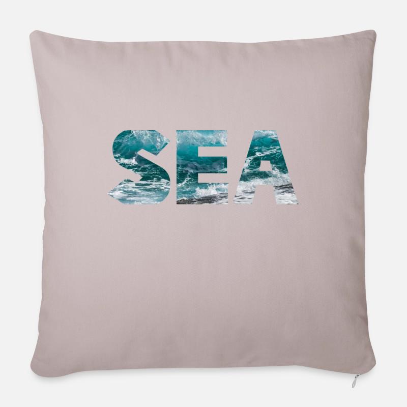 SEA - Housse de coussin décorative 45 x 45 cm - taupe clair