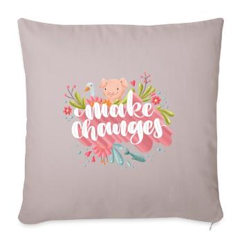 Make changes! - Sofa pillowcase 17,3'' x 17,3'' (45 x 45 cm) - light taupe - Front