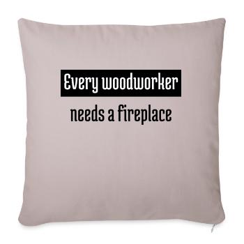 Les amateurs citent de fiers T-shirts Carpenter Skull - Housse de coussin décorative 45 x 45 cm - taupe clair - Devant