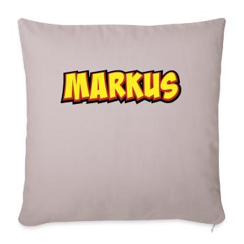 Markus First Name Gift - Sofa pillowcase 17,3'' x 17,3'' (45 x 45 cm) - light taupe - Front