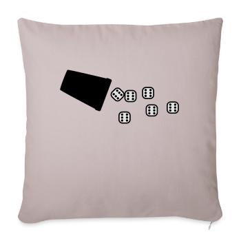 wuerfeln_6er_2c - Housse de coussin décorative 45 x 45 cm - taupe clair - Devant