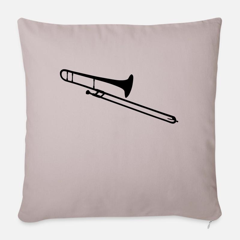 Trombone - Housse de coussin décorative 45 x 45 cm - taupe clair