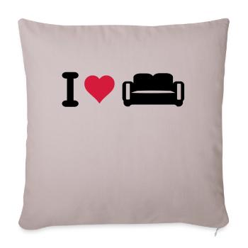 I love Café - Housse de coussin décorative 45 x 45 cm - taupe clair - Devant