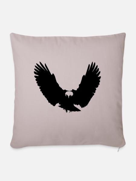 Adler 1farbig - Sofakissenbezug 45 x 45 cm - helles Taupe