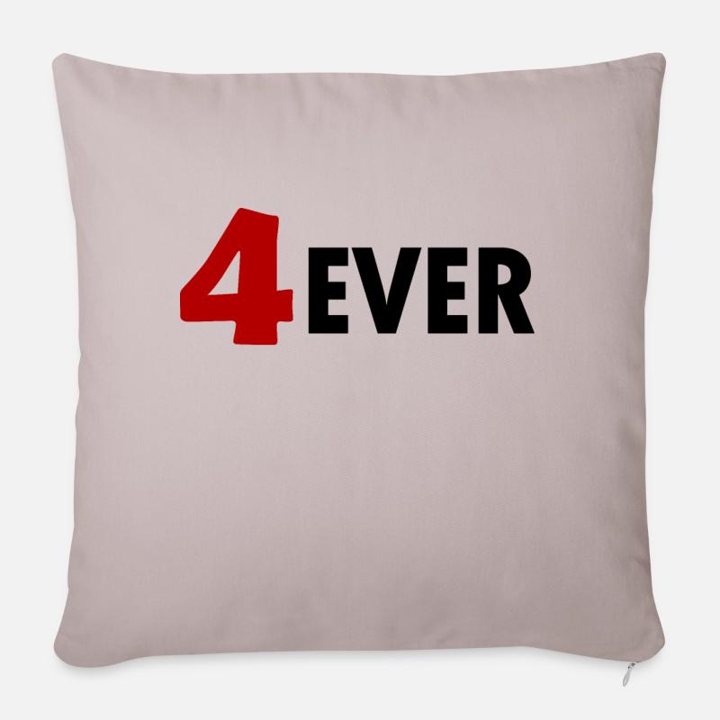 4ever - Housse de coussin décorative 45 x 45 cm - taupe clair