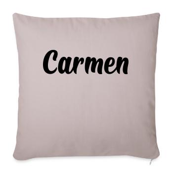 Carmen - Sofakissenbezug 45 x 45 cm - helles Taupe - Vorne