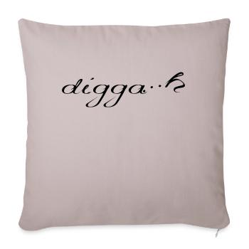 diggah - Sofakissenbezug 45 x 45 cm - helles Taupe - Vorne