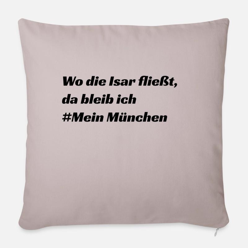 München - Sofakissenbezug 45 x 45 cm - helles Taupe