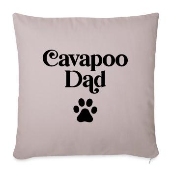 Cavapoo Dad - Sofa pillowcase 17,3'' x 17,3'' (45 x 45 cm) - light taupe - Front