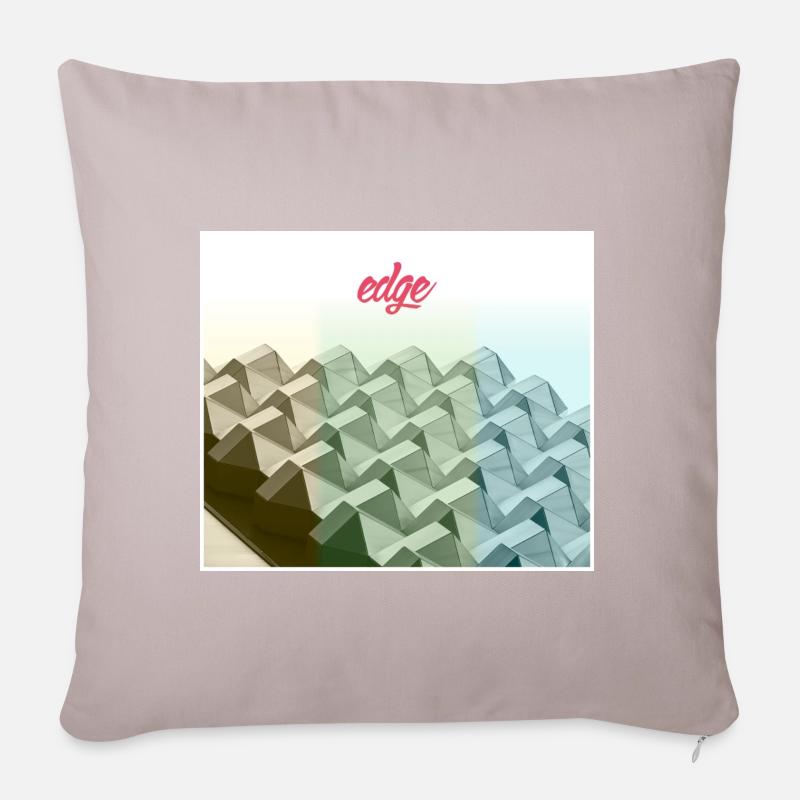 Bord - Housse de coussin décorative 45 x 45 cm - taupe clair