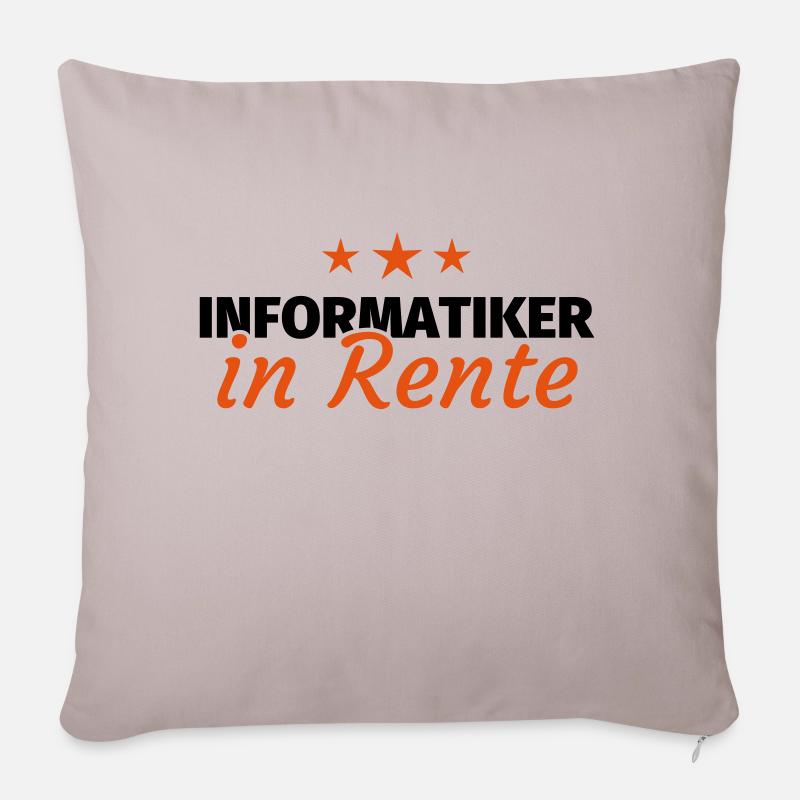 Informatiker Rente - Sofakissenbezug 45 x 45 cm - helles Taupe