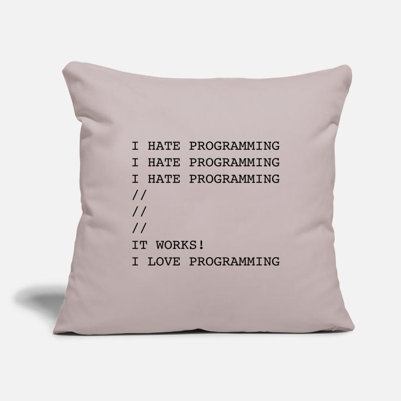 I Hate Programming Sofakissenbezug 45 x 45 cm
