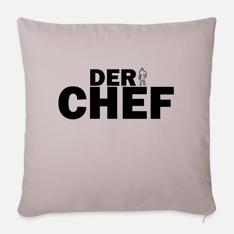 der chef - Sofakissenbezug 45 x 45 cm - helles Taupe