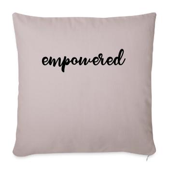 Empowered - Sofa pillowcase 17,3'' x 17,3'' (45 x 45 cm) - light taupe - Front