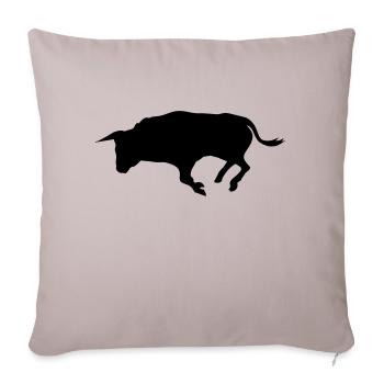 stier - Sofakissenbezug 45 x 45 cm - helles Taupe - Vorne