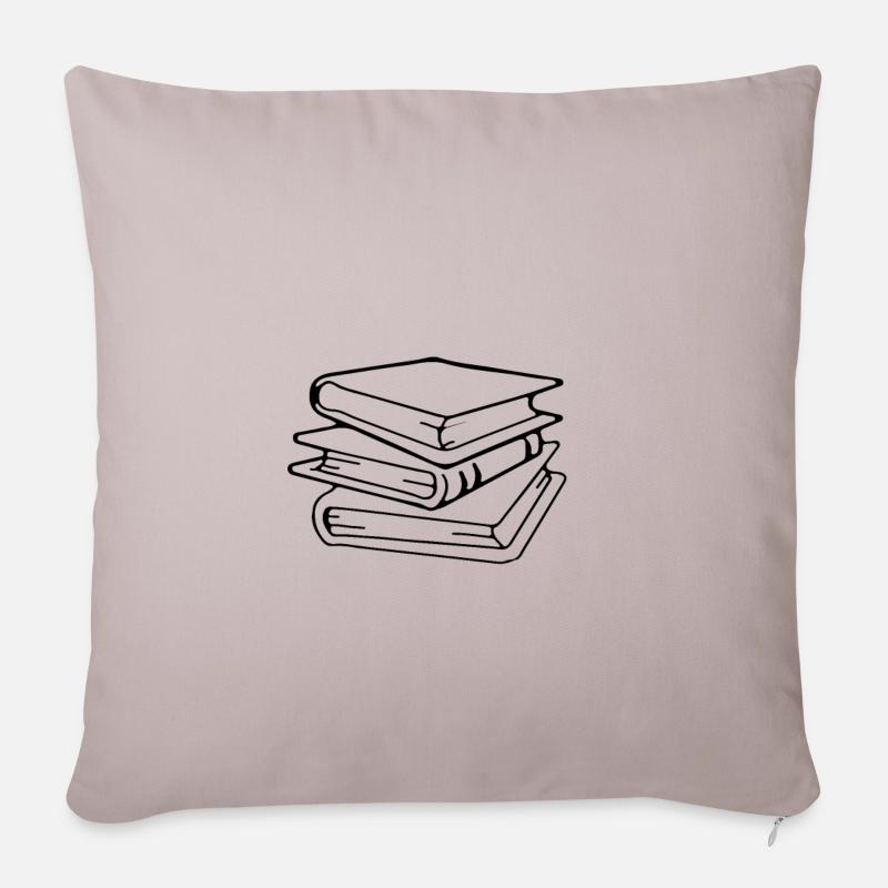 Books - Sofakissenbezug 45 x 45 cm - helles Taupe