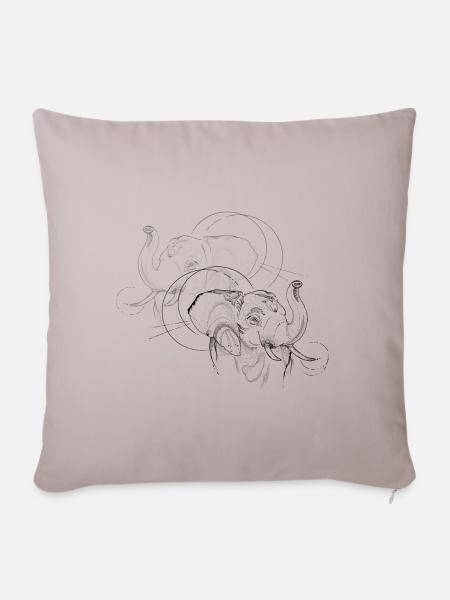 Elephant - Sofakissenbezug 45 x 45 cm - helles Taupe