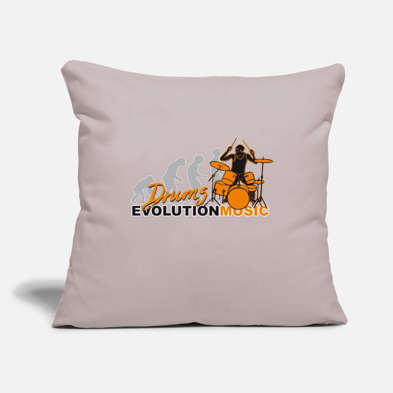 Drums, drummer, drums, evolution music Sofa pillowcase 17,3'' x 17,3'' (45 x 45 cm)
