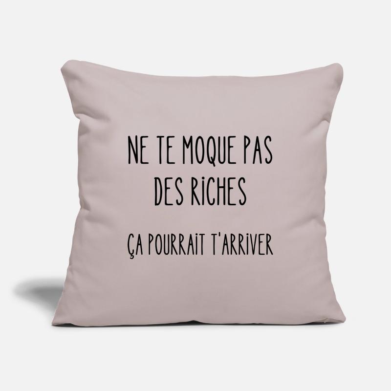 ne te moque pas des riches Housse de coussin décorative 45 x 45 cm