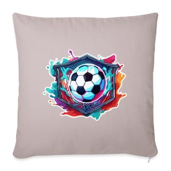 Football / Jeu / Ballon / Terrain / Tir - Housse de coussin décorative 45 x 45 cm - taupe clair - Devant