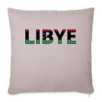 Drapeau Libye - Housse de coussin décorative 45 x 45 cm - taupe clair - Devant