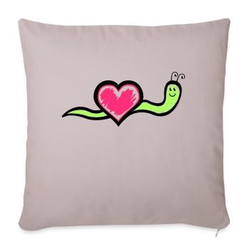 Snail 02 - Sofa pillowcase 17,3'' x 17,3'' (45 x 45 cm) - light taupe - Front