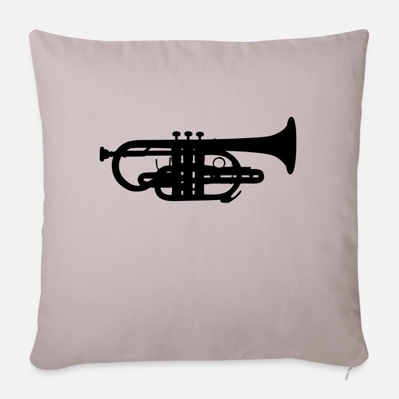 Horn - Sofakissenbezug 45 x 45 cm - helles Taupe