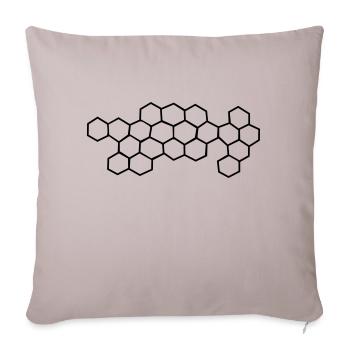 bienenwaben - Sofakissenbezug 45 x 45 cm - helles Taupe - Vorne