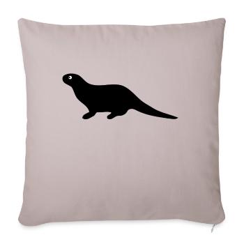 loutre - Housse de coussin décorative 45 x 45 cm - taupe clair - Devant